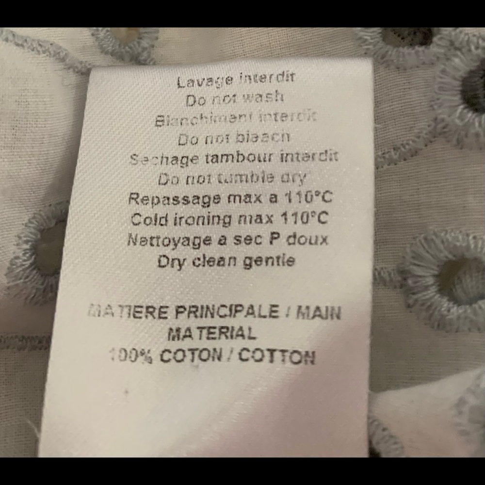 See by Chloe Off The Shoulder Broderie Anglais Blouse Size 6 - Picture 9 of 9